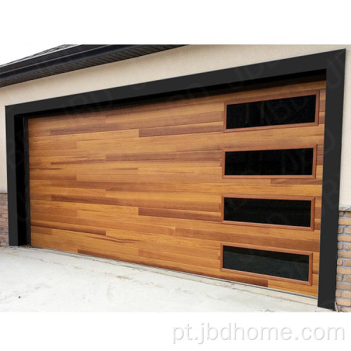 Durável e seguro: porta de garagem do painel de alumínio seccional